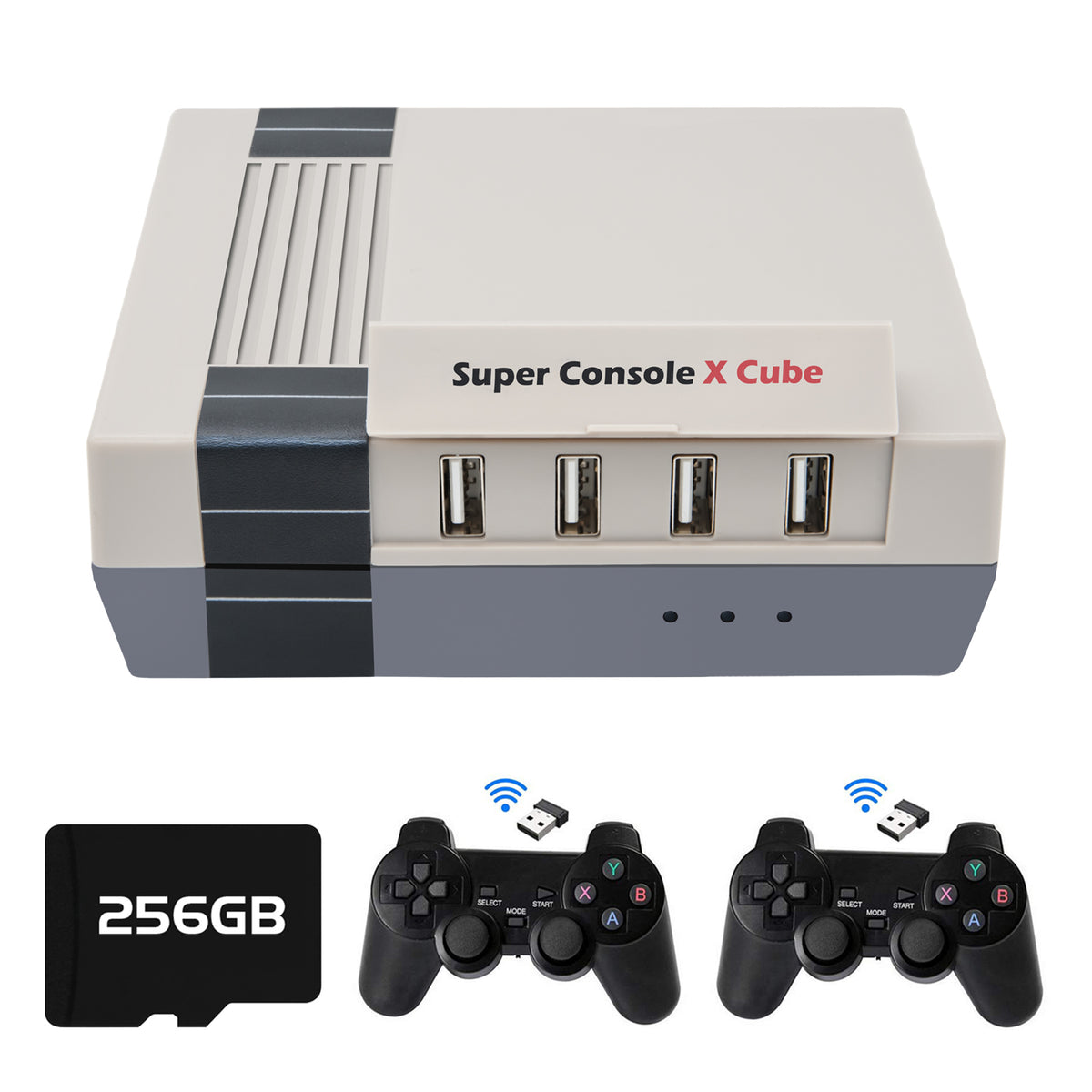 Super Console X Cubeレトロゲーム互換機 117000ゲーム内蔵　4Ｋ出力　4 USBポート付き　５人まで同時にプレー可能